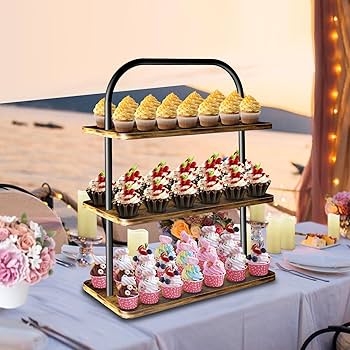 Amazon.com: Cupcake Stand for 50 Cupcakes, 2 PACK 3 Tier